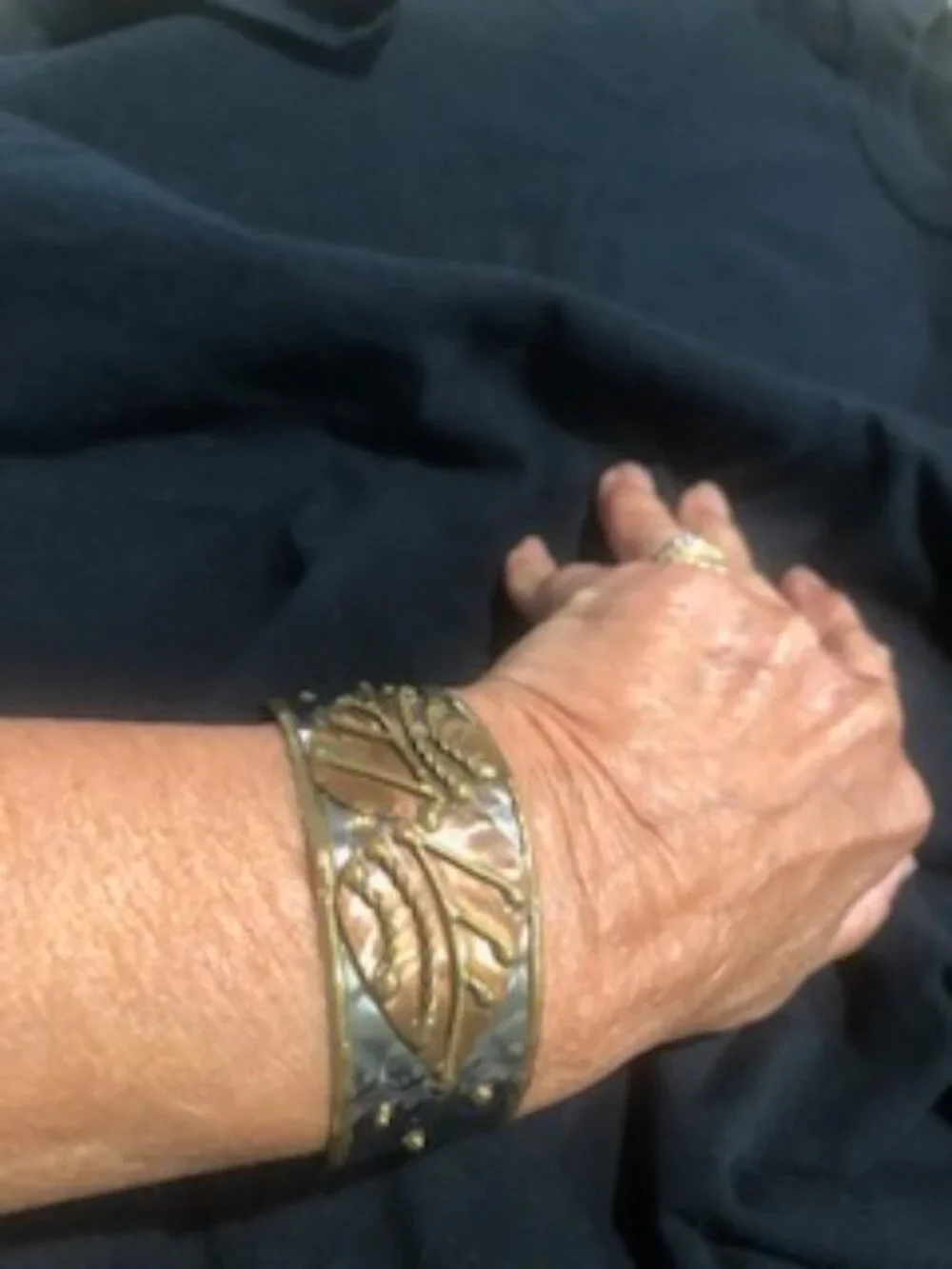 hammered cuff bracelet